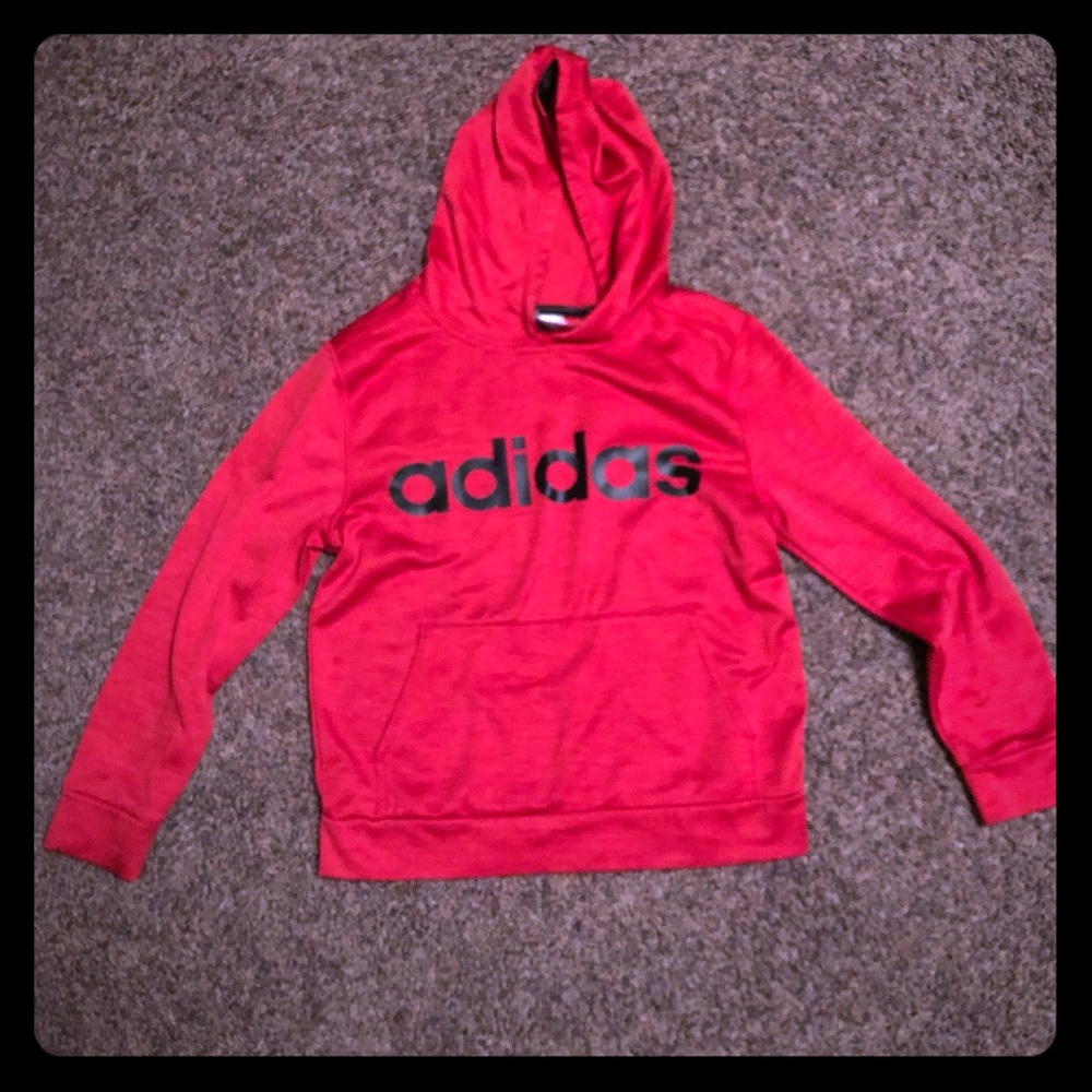 Red boys Adidas hoodie